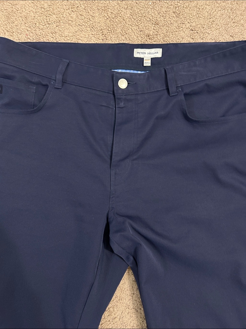 Peter Millar EB66 Performance Five-Pocket Pants – Navy 36/30 size - Picture 2 of 6